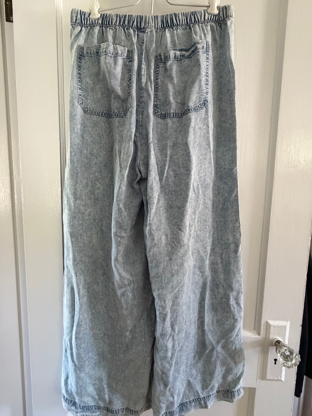 Splendid Faded Light Blue Denim Jogger Pants - Picture 3 of 4